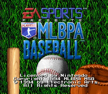 MLBPA Baseball (USA) screen shot title